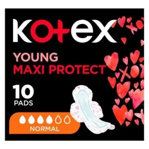 KOTEX YOUNG MAXI PADS NORMAL WINGS 10`S - Image 3